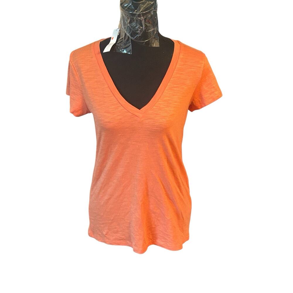 Lilla P Short Sleeve Shirt Size XS NWT $92 Light Orange (See‎ Pics)